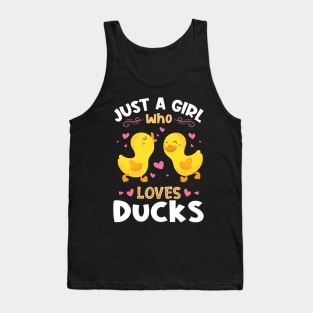 Just a Girl who Loves Ducks Gift Tank Top